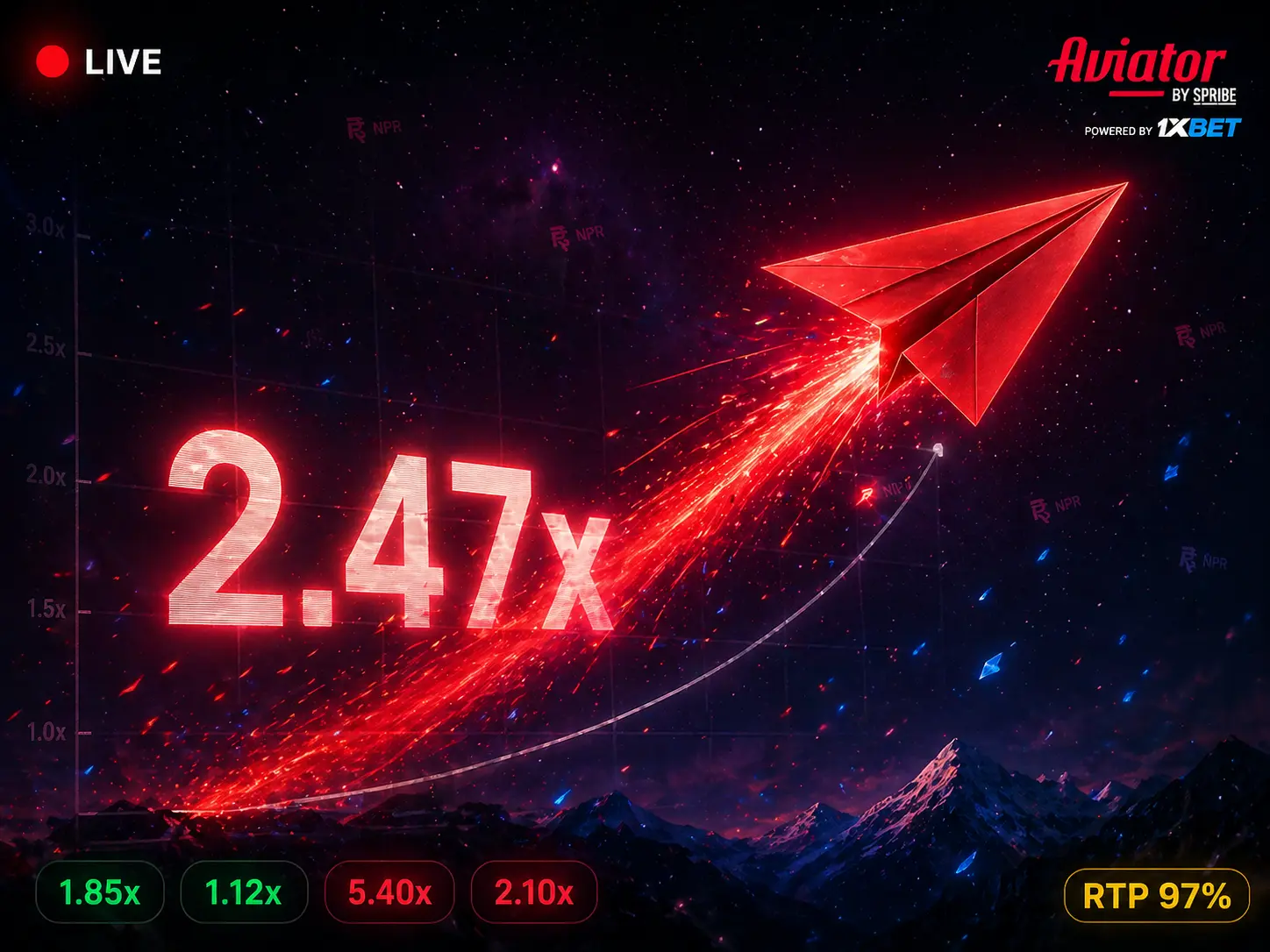 1xBet Aviator crash game by Spribe — Sri Lanka