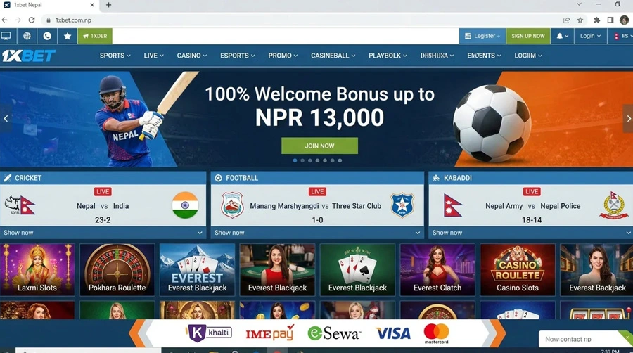 1xBet Sri Lanka platform overview — sportsbook, casino, LPL coverage